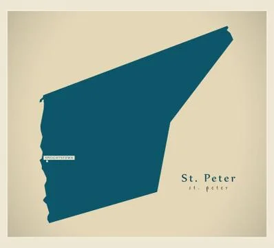 Modern Map - St. Peter BB Stock Illustration