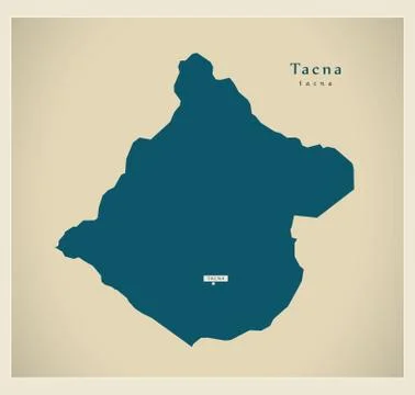 Modern Map - Tacna PE Stock Illustration