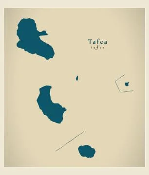 Modern Map - Tafea VU Stock Illustration