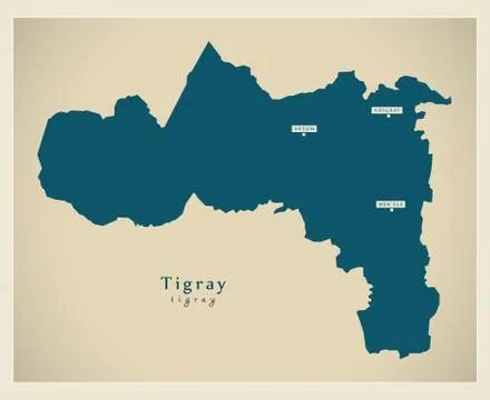 Modern Map - Tigray ET Stock Illustration