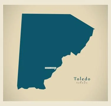 Modern Map - Toledo BZ 库存插图