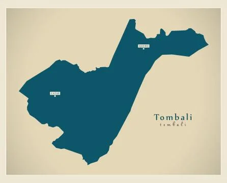 Modern Map - Tombali GW Stock Illustration