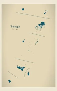 Modern Map - Tonga TO Stock Illustration
