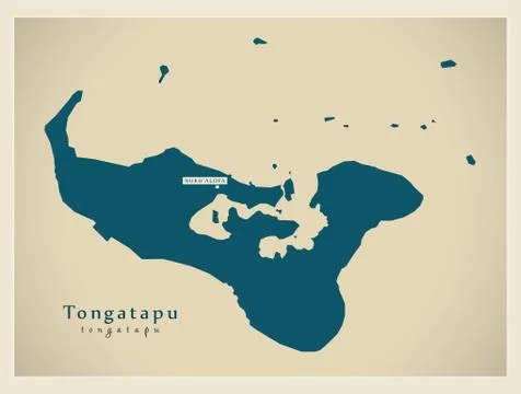 Modern Map - Tongatapu TO Stock-Illustration