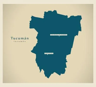 Modern Map - Tucuman AR Stock-Illustration