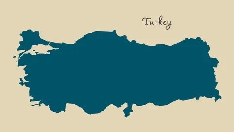 Modern Map Of Turkey Illustration Animat Stock Video Pond5   Modern Map Turkey Illustration Animation Footage 107717482 Iconl 