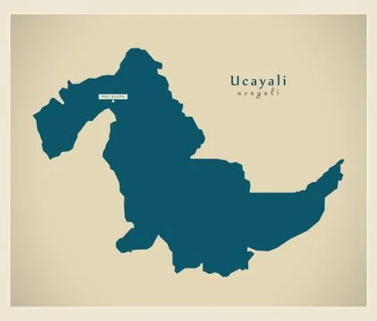 Modern Map - Ucayali PE Stock Illustration