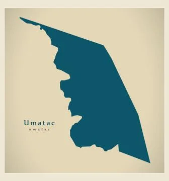 Modern Map - Umatac GU 库存插图