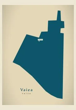 Modern Map - Vaiea NU Stock Illustration
