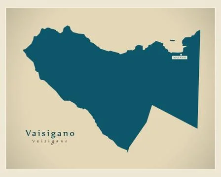 Modern Map - Vaisigano WS Stock Illustration