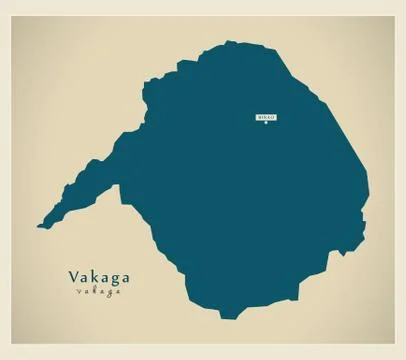 Modern Map - Vakaga CF Stock Illustration