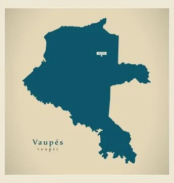 Modern Map - Vaupes CO Stock-Illustration