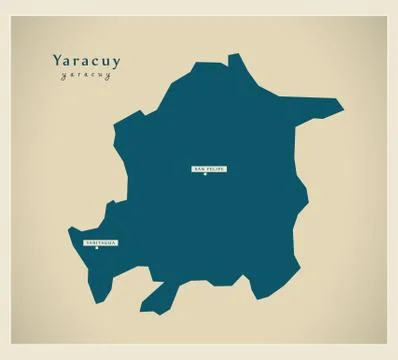 Modern Map - Yaracuy VE Stock Illustration