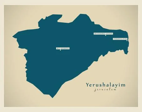 Modern Map - Yerushalayim IL Stock-Illustration