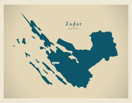 Modern Map - Zadar HR Stock Illustration
