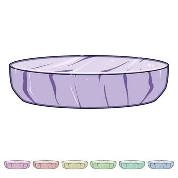 Modern marble coaster cartoon vector graphic Stock Illustration