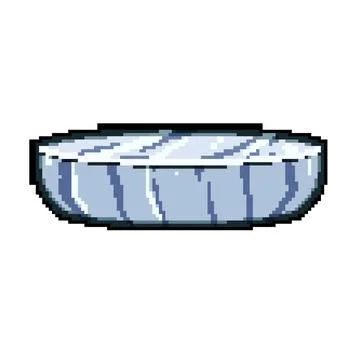 Modern marble coaster pixel art vector illustration Stock Illustration