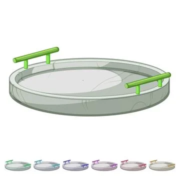 Modern marble tray cartoon vector graphic Stock Illustration