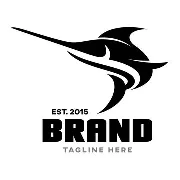 Modern marlin logo. Vector illustration Stock Illustration