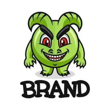 Modern mascot is a monster logo. Vector illustration. Stock Illustration