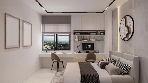 Modern Master Bedroom Lighting Ideas to Set the Mood Stock-Illustration