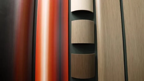 Modern Material Display Wall Stock Footage 343129381