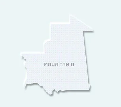 Modern Mauritania map Stock Illustration