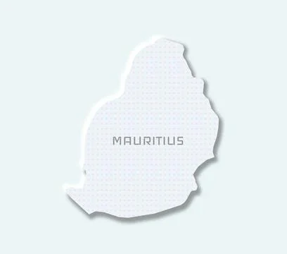 Modern Mauritius map Stock Illustration