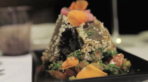 Modern meal, rackfocus Video stock 25853916