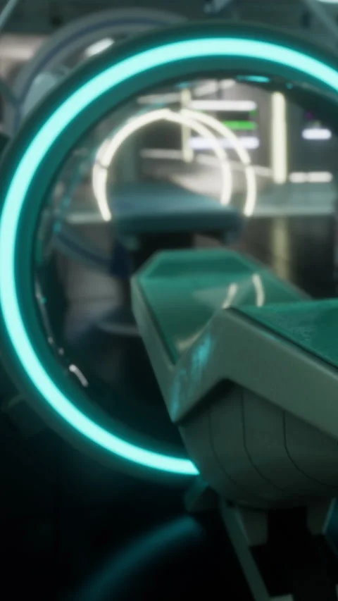 Modern medical facility with advanced technology in a futuristic setting Stock Footage 337974935