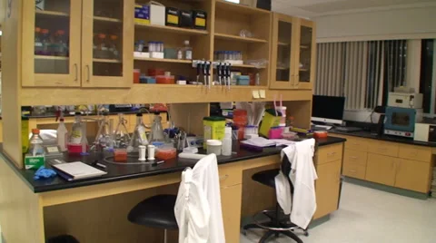 Modern medical lab for research. Stock Footage 36189853