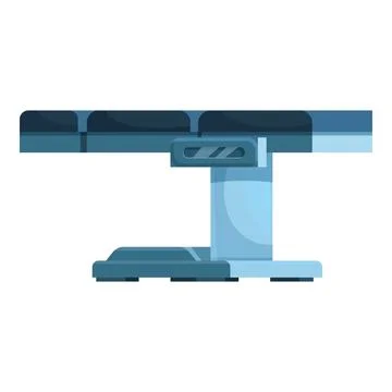 Modern medical table standing in empty operating room Stock Illustration