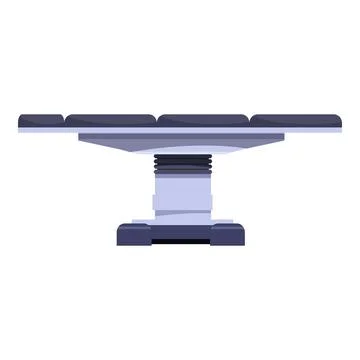 Modern medical table standing in empty operating room Stock Illustration
