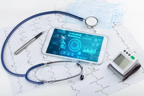 Modern medical technology system and devices Stock Photos
