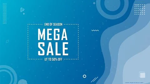 Modern mega sale abstract background with geometric elements. 스톡 일러스트