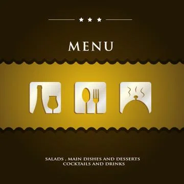 Modern menu sample presentation Stock Illustration