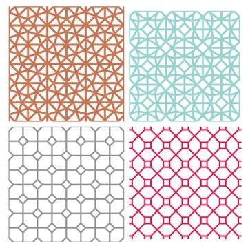 Modern mesh seamless pattern in geometric style Stock Illustration
