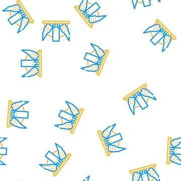 Modern metal frame building vector seamless pattern Ilustración de archivo