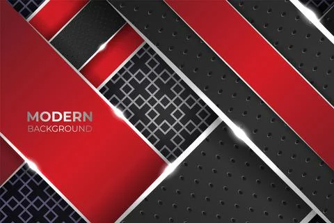 Modern Metallic Diagonal Abstract Red Background Stock Illustration