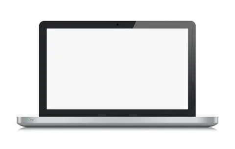 Modern metallic laptop isolated Stock Illustration