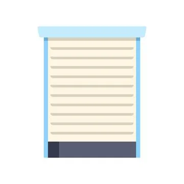 Modern metallic roller shutter door for secure storage Ilustración de archivo