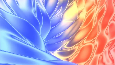 Modern metallic texture with colored waves. 3d rendering loop animation 4K UHD Stock Footage 159417770
