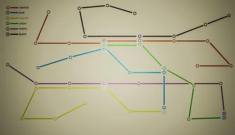 Modern metro map Stock Illustration