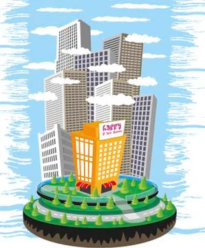 Modern metropolis Stock Illustration