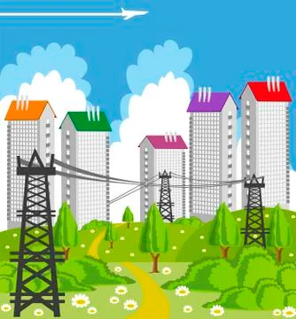 Modern metropolis Stock Illustration