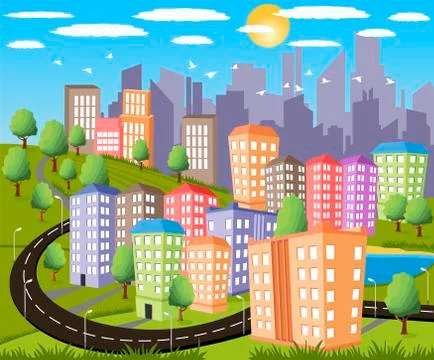 Modern metropolis Stock Illustration