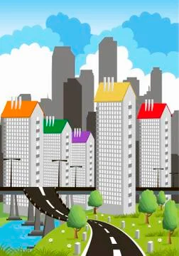 Modern metropolis Stock Illustration