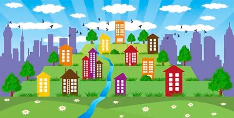 Modern metropolis Stock Illustration