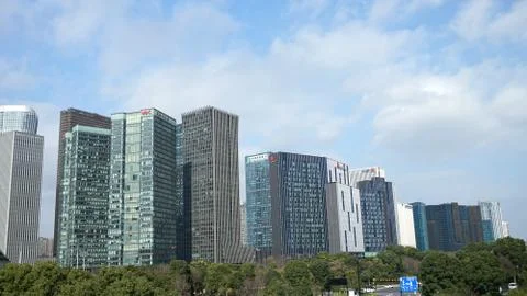 The modern metropolis Stockfoto's