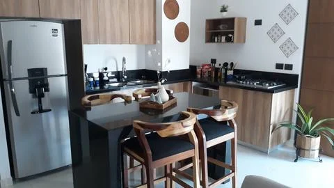 Modern Mexican kitchen Stock Photos
